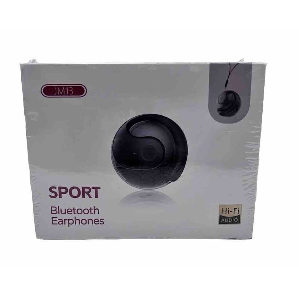 Open Ear Bluetooth 5.3 Ear Hook Sport Earbuds with Charging Case - Black